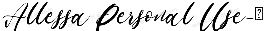 Allessa Personal Use字体转换